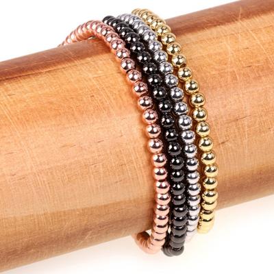 China Newest Gifts FASHIONABLE Stylish Gold Plated Elastic Charm Bead Bracelet for sale