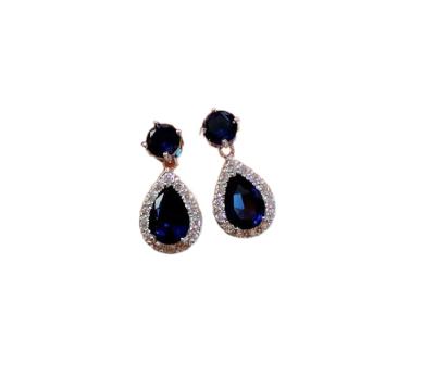 China CLASSIC 5 Color Large Water Drop Zircon Stonefashion Earrings Jewelry Gift Stud Earrings For Women for sale