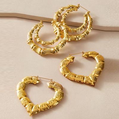 China Hot Selling Vintage Personalized Gold Plated Custom Circle Door Knocker Earrings for sale