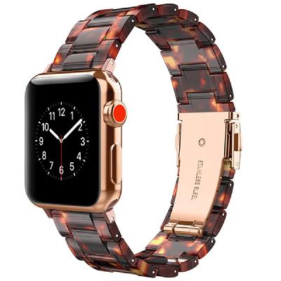 China Apple/Factory Direct Sales Apple Slim Stainless Steel Buckle For Iwatch Series 5 4 3 2 1 Resin Apple Elastic Watch Band for sale