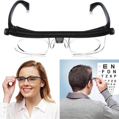 China Best Selling Slim -4D Myopia Eye Glasses TR90 To +5D Popular Adjustable Vision Reading Eye Glasses for sale