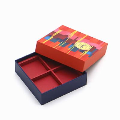 China Recyclable Luxury Custom Logo Box Chocolate Hardboard Hardboard Chocolate Gift Packing Box With Grid Insert Dividers for sale