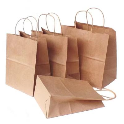 China Factory Wholesale Recyclable Low Price Brown Paper Shopping Bag Custom Printing Packaging Packaging Customized Kraft Paper Bag For Wine for sale