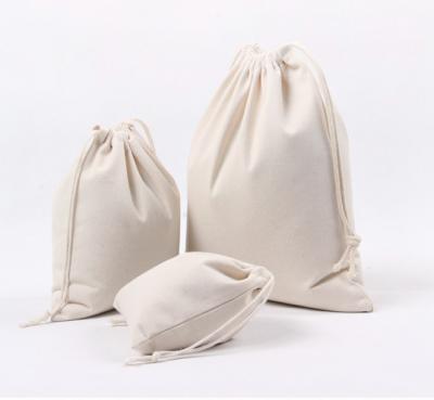 China Recyclable Recycled Cotton Drawstring Bag for sale