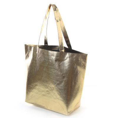 China Eco-friendly Metallic Reusable PP Non Woven Shopping Bag for sale