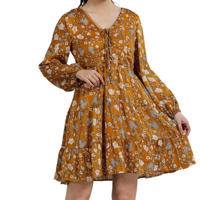 China Wholesale Fashion Breathable Plus Size Women Autumn Dress Girls Bodycon Layered Casual Dress Customized Mini Summer Ladies Dress for sale