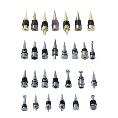 China Stocked Different Running Rotating Metal Wine BO Parts Wine and Beverage Bottle Stopper Wooden Bottle Stopper Blank DIY Kits for sale