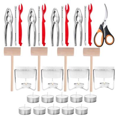 China 31Pcs Seafood Tools Kit Lobster Shell Fish Oysters Crab Shells Premium Viable Seafood Tool Kit For 4 People for sale