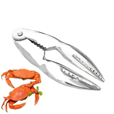 China Home Sustainable Restaurant Kitchen Stainless Steel Crab Fork Seafood Tools Lobster Clamp Tongs Cut Nut Cookies for sale