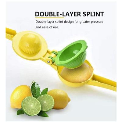 China Premium 2-in-1 Aluminum Alloy Hand Squeezer Premium 2-in-1 Aluminum Alloy Citrus Lime Fruit Squeezer Metal Manual Lemon Viable Durable Fruit Squeezer for sale