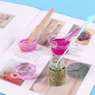 China Sustainable diy Crystal Glue Dropping Tool set Measuring cup dropper Spoon finger sleeve stirring rod glue dropping accessory Tool set for sale