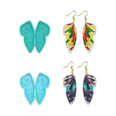 China Sustainable Silicone Earrings Mold Butterfly Wing Earrings Pendant Resin Casting Mould DIY Crafts Making Tool for Women Girls Lady for sale