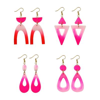 China Sustainable DIY Earrings Silicone Mold Necklace Earring Pendant Resin Molds Drop Dangle Resin Earring Mold Geometric Heart Pendant Mould for sale