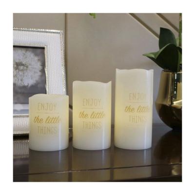 China Top Selling Wholesale Flameless Christmas Pillar Led Candle Wax Candle Wax Decoration for sale