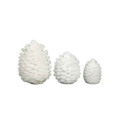 China Home Decoration Good Quality Real Wax Flickering Pineapple Pine Cone Candles For Xmas Xmas Decorative for sale