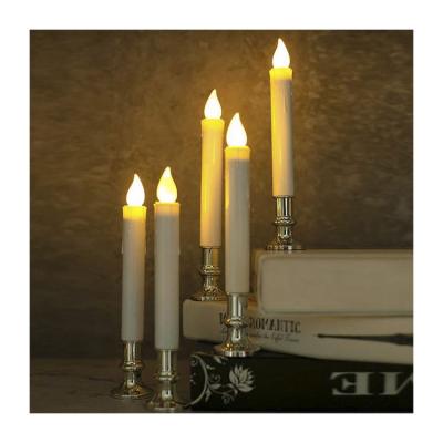 China Remote Control Christmas Candlesticks Automatictimer Flameless Window Holders Removable Silver Wick Candles for sale