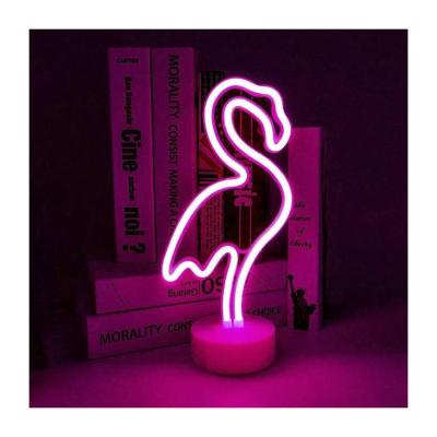 China Room Decor Best Selling Wonderful Plastic Powered Flamingo LED Neon Light Sign for sale