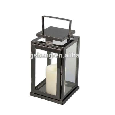 China Home Decoration Square Stainless Steel Lantern For Home Decoration for sale