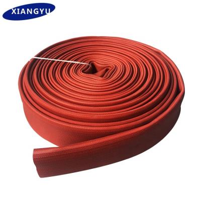 China Industrial Firefighters 15-30m 25 Length Double Side Rubber Fire Sprinkler 1.25 Inch 3 Layer Rubber Fire Hose for sale