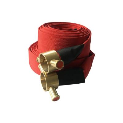 China Single Fire Fighting Jacket Canvas Fire Hose With Coupling for sale