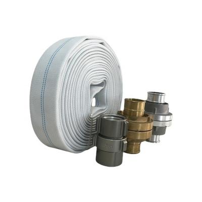 China Fire Fighting Manufacture 2 Inch 200 PSI White Fire Hose, Canvas Hose For Irrigation Agricultural Hose for sale