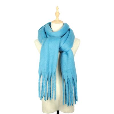 China European Style Custom Made Long Manufacturers All Kinds Of Plain Color Popular Hot Fashion Woven Hair Pulled Scarf for sale