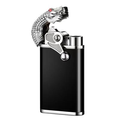 China New Design Refill YN Crocodile Double Flame 2.0 Gas Lighter Logo Lighter Custom Logo Torch Lighters Dragon Flame Torch Lighters for sale