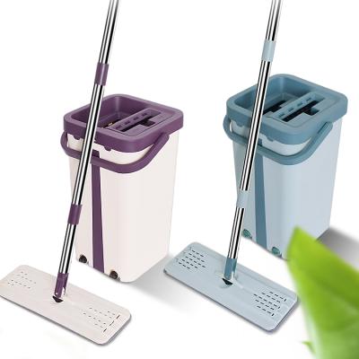 China Sustainable Professional Production Rectangle Sponge Stainless Steel Flat Mop for sale