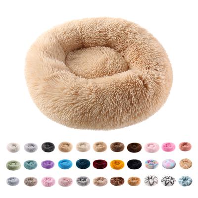 China Orthopedic Ultra Soft Cushion Travel Drop Shipping Cat Bed Pet Beds, Round Soothing Dog Bed For Pet for sale