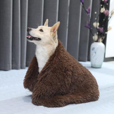 China Travel Fleece Throw Blanket for Sofa Faux Fur Dog Blanket Double Layer Washable Plush Cat Blanket for sale