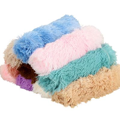 China Cheap Custom Dropshipping Double Sided Warm Plush Fleece Dog Blanket Coral Soft Pet Blanket Luxury Travel for sale