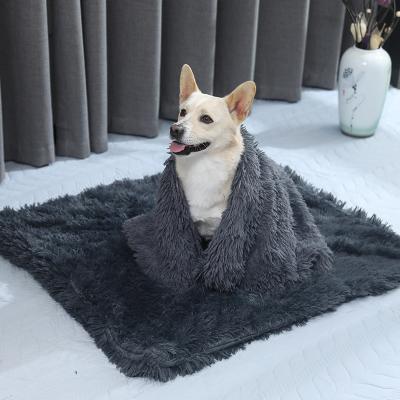 China Hot Selling Soft Pet Mat Cat Dog Bed Blanket Fleece Comforter Long PV Travel Plush Pet Blanket for sale