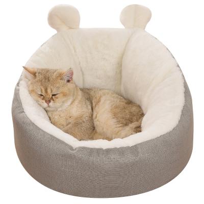 China Breathable Rabbit Ears Waterproof Ultra Soft Washable Dog Bed Rectangle Pet Bed Cat Bed for sale