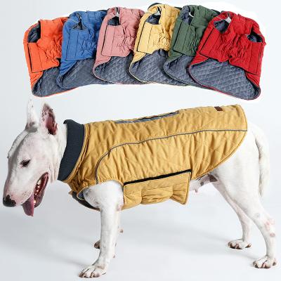 China Durable Breathable Large Dog Clothes Pet Clothes Autumn Waterproof Jacket Outdoor Windproof Warm Dog Clothes for sale