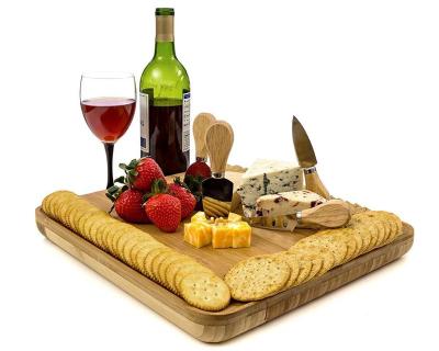 China Eco - Friendly Bamboo Cheese Board With Tool Kit for sale