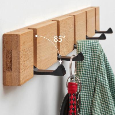 China Viable Creative Foldable Hooks Coat Rack Wall Mounted Hanger for sale