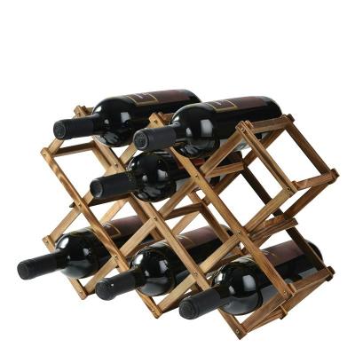 China Collapsible Collapsible Wine Bottle Counter Rack Holder for sale