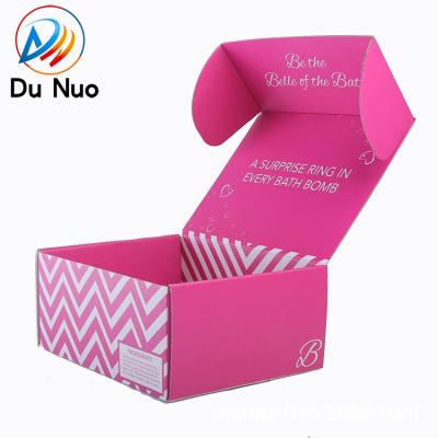 China Recycled Materials Wholesale Pink Paper Airplane Box Printing Underwear Cosmetics Box Custom Clothing Shoes Corrugated Packaging Box for sale