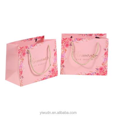 China Biodegradable Wholesale Eco - Friendly Shopping Paper Bag With Logo Reusable Gift Bag For Clothing for sale