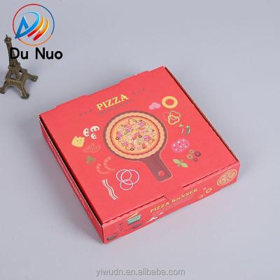 China Wholesale custom printed corrugated corrugated restaurant corrugated takeout box fast food box logo folding packaging pizza box for sale