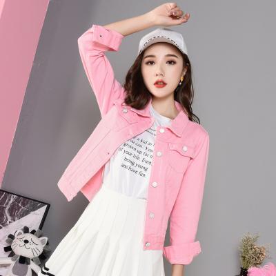 China 2018 fashion women's anti-shrink anti-shrink shorts jeans jackets tops long sleeve denim coat raw ripped for women clothing for sale