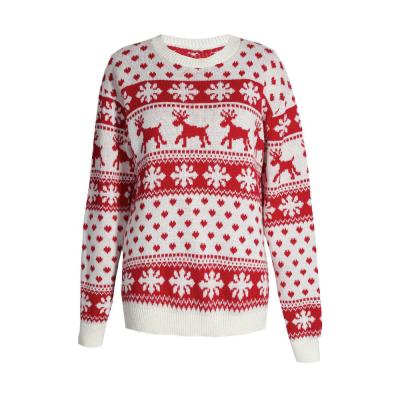 China Anti Shrink Reindeer and Anti Shrink Snowflake Knit Pattern Christmas Sweater Wholesaler for sale