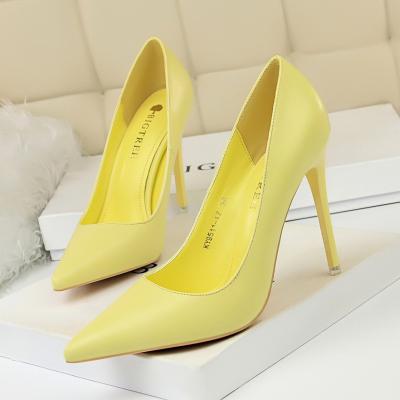 China 2021 New Arrival Printed Women Stiletto Heels Shoes Candy Color Printed Led 10.5cm Pumps Shoes Bridal Party Wedding Stiletto Shoes for sale