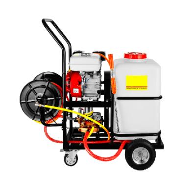 China Agrictutre Stationery Plunger Pump 5.5HP Motor Trolley Power Agricultural Sprayer 100L 120liter 200liters for sale