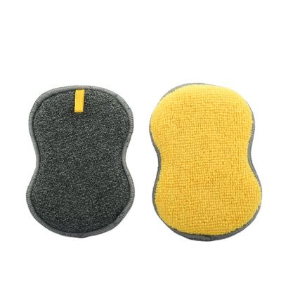 China Good Quality Microfiber Scrubber Sponge Dish Washing Viable Sponge For Kitchen for sale