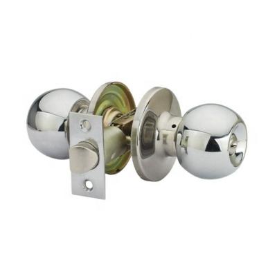 China Hotel / Home / School / Office Durable Round Cylinder Stainless Steel Brass Cylindrical Door Knob Lock Sets for sale