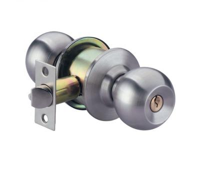 China ET Wholesale Round Cylindrical Knob Lock Set Stainless Steel Door Knob Lock for sale