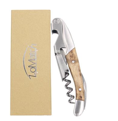 China Viable Waiter's Corkscrew All-in-one Rosewood Handle Wine Opener, Bottle Opener and Foil Cutter for sale