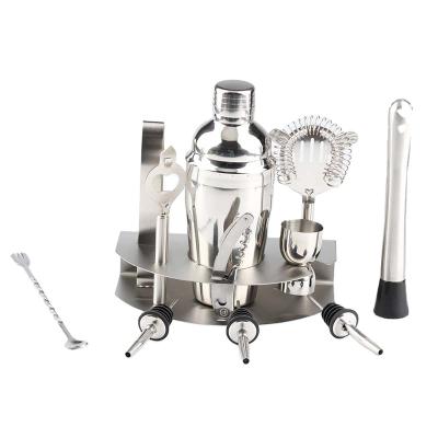 China Cocktail Shaker Set Metal Bartender 12 Piece Bar Tool Kit with Bar Accessories for sale