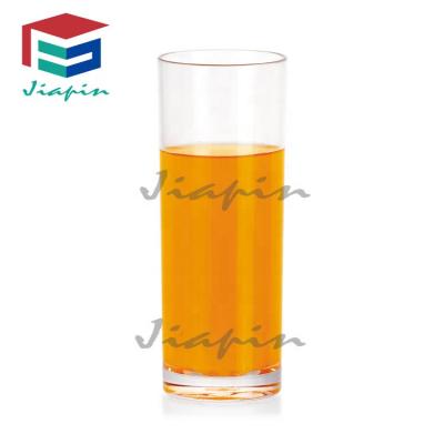 China Modern Restaurant Cups Colored Unbreakable Plastic Water Tumbler Hill Ball 12oz Plastic Cup PC Straight Glass for sale